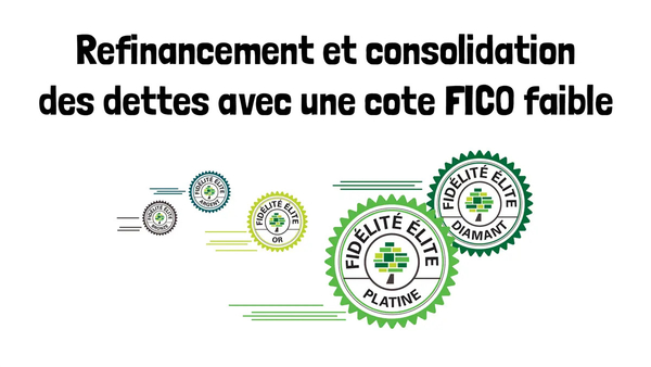 Refinancement et consolidation des dettes avec une cote FICO faible